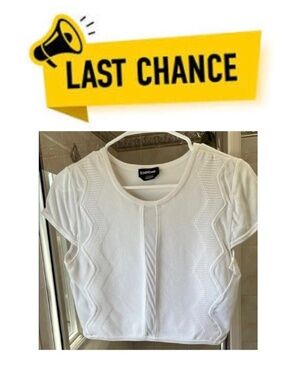 Bebe White Crop Top/Large